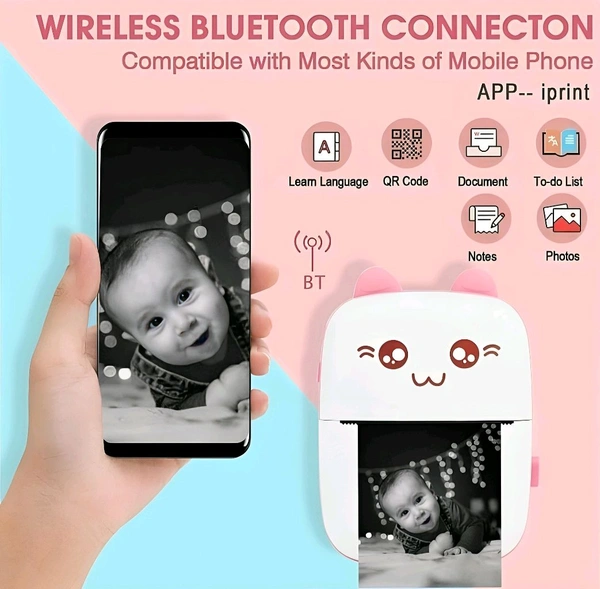NIRVANA  Mini Inkless Blutooth Pocket Printer 