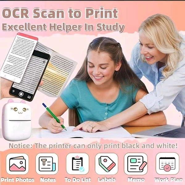 NIRVANA  Mini Inkless Blutooth Pocket Printer 