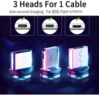NIRVANA 3 In 1 Fast Charging Magnetic Data Cable 