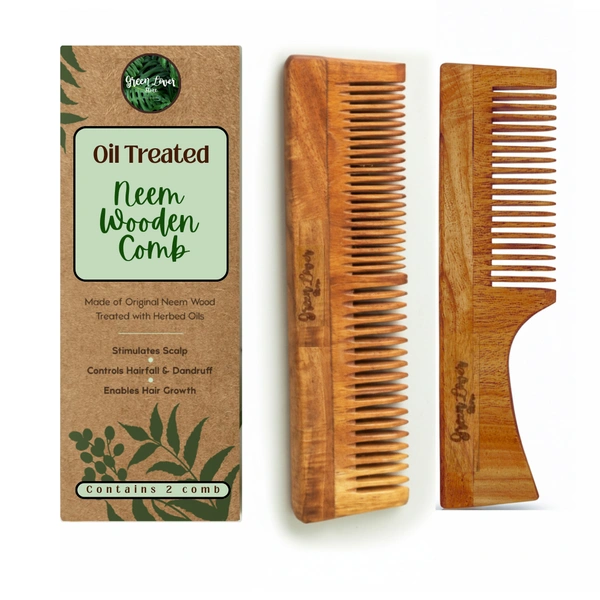 Greenloverstore 100% Pure Oil Treated Neem Wooden Combo Pack Of 2 