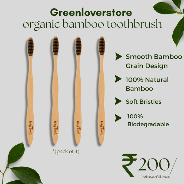 bamboo tooth brush pack of4