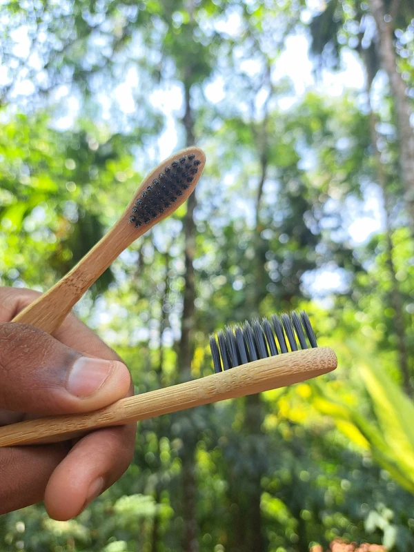 Organic Bamboo Toothbrush Pack Of 2