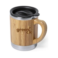 Bamboo Coffee or Tea Mug With Lid  (1 Piece ) - Pack Of 1