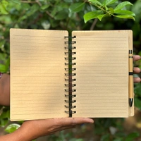 Bamboo Diary With Bamboo Pen ( 250 Pages ) - Pack Of 1