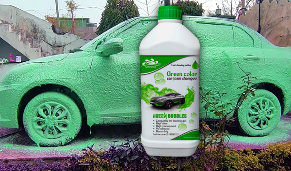 Uniwax color green foam wash with wax car shampoo foam - 1kg, green