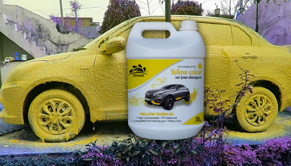 Uniwax color foam wash with wax yellow car wash shampoo - 5kg