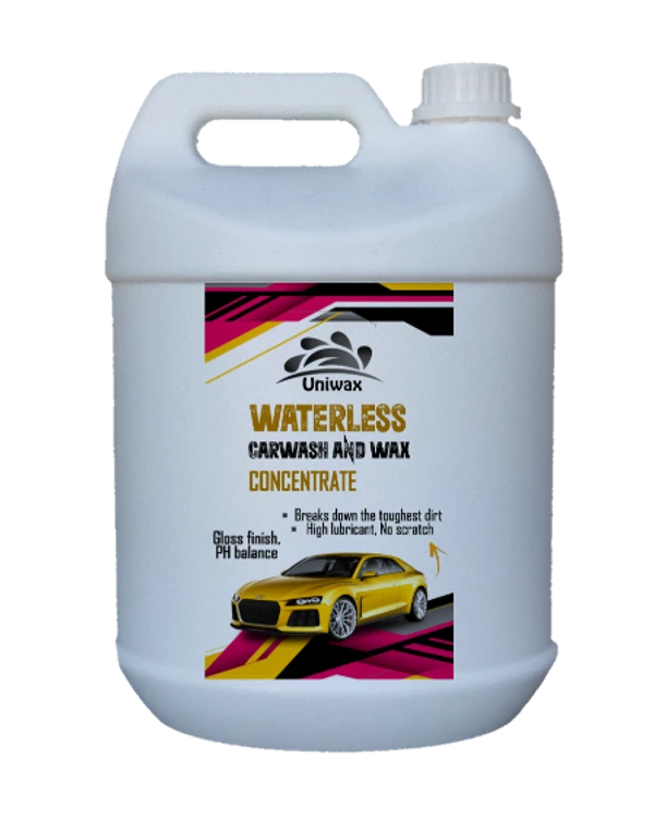 Uniwax drywash or Waterless car wash with wax concentrate Rinseless Car Wash | Eco Friendly Quick Detailer Spray | Exterior Car Cleaning | Car Care Products 1:40 - 5 kg