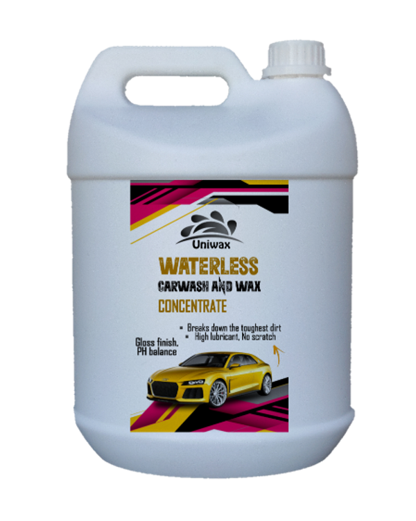 Uniwax drywash or Waterless car wash with wax concentrate Rinseless Car Wash | Eco Friendly Quick Detailer Spray | Exterior Car Cleaning | Car Care Products 1:40 - 5 kg