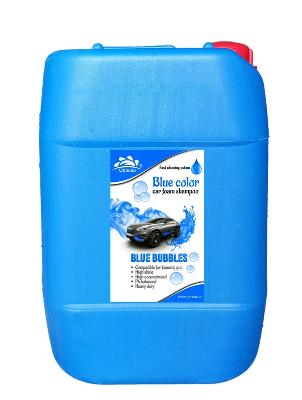 uniwax colour foam shampoo with wax / Produces Thick Coloured Foam Car Washing Liquid - 20 liter, blue