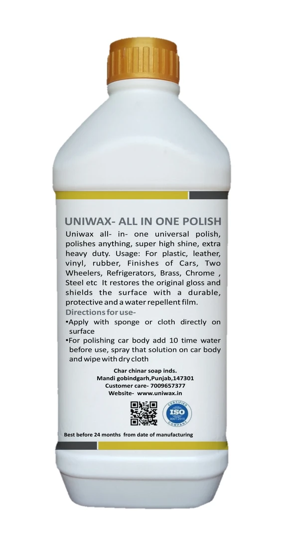 uniwax multiple polish or all in one polish/ color restorer/ plastic ,rubber and paint polish - 1kg