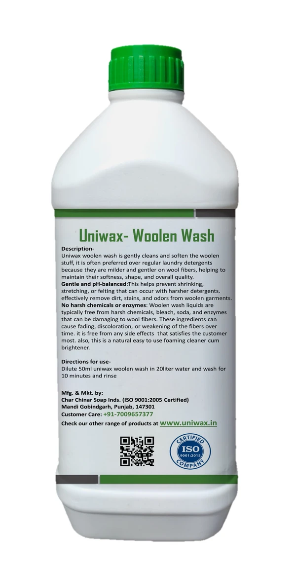 uniwax- woolen wash and softener/ metic liquid detergent - 1kg