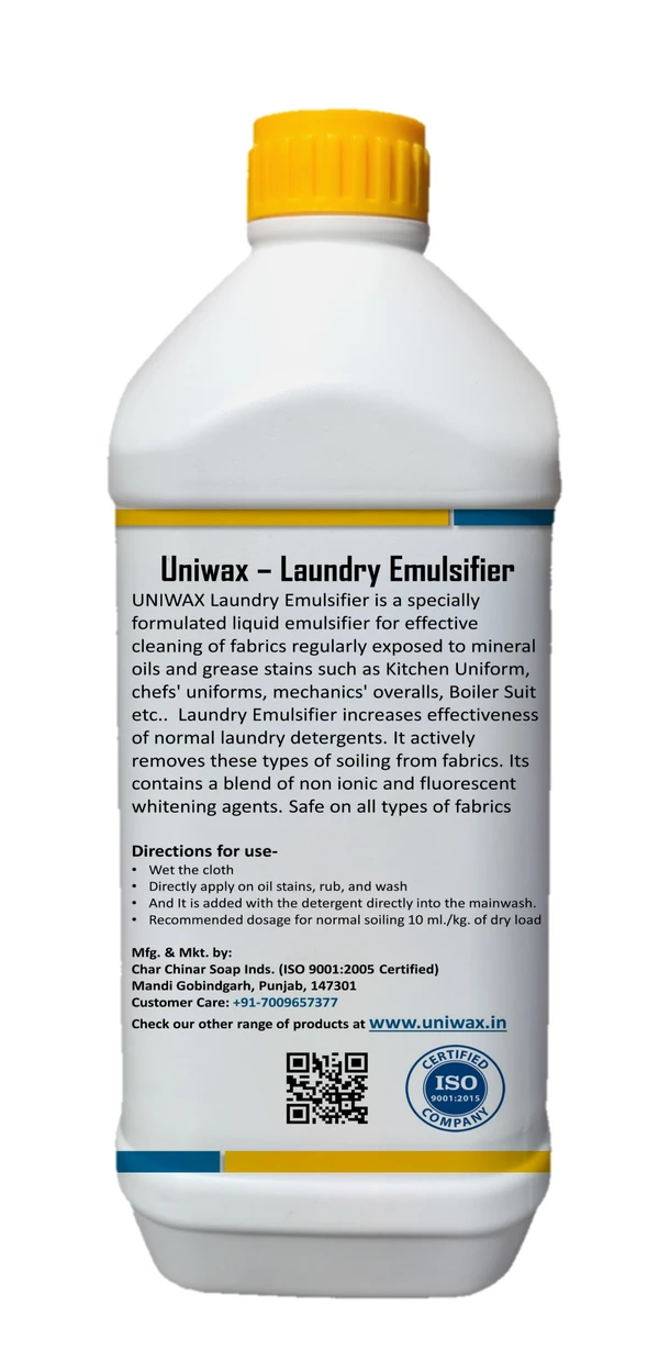 uniwax laundry emulsifier / detergent booster and oil stain remover - 1kg