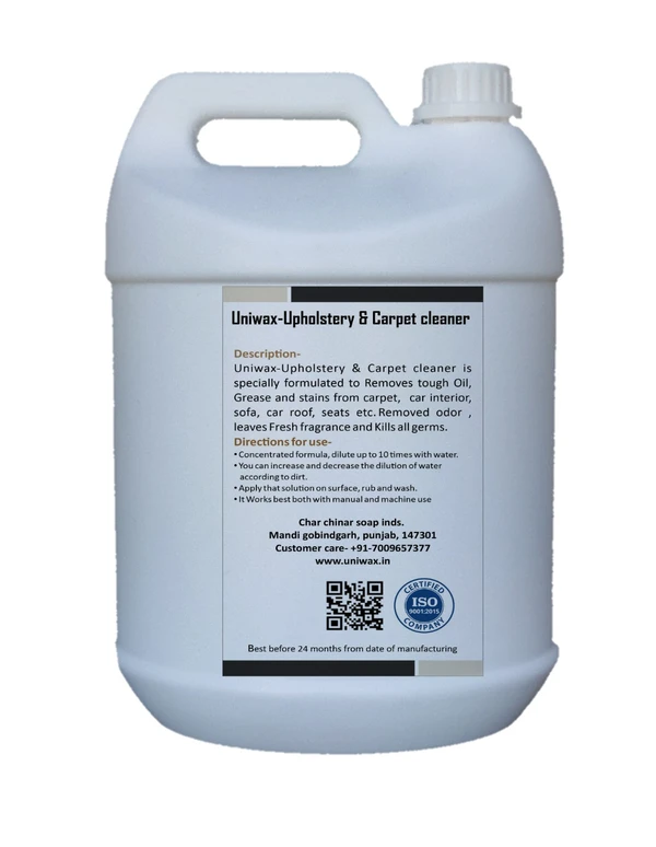 uniwax upholstery cleaner  car and sofa cleaner carpet cleaner Car Interior Cleaner for Car Seat Cleaner, Sofa Cleaner, Carpet Cleaner, Car Roof Cleaner & More - 5kg