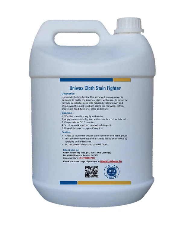 stain fighter / stain remover / ink stain .oil stain, food stain, colour stain - 5liter