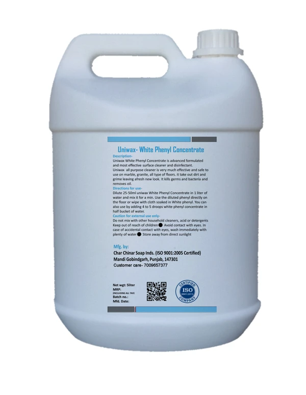 uniwax  white phenyl concentrate 1 liter makes 40liter - 5 liter