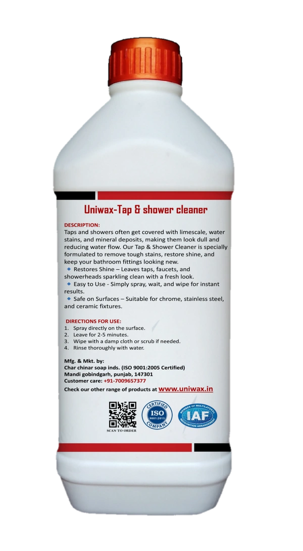 Tap & Shower Cleaner – Deep Cleaning Formula for Removes Limescale Stubborn Stains & Water Deposits - 1kg