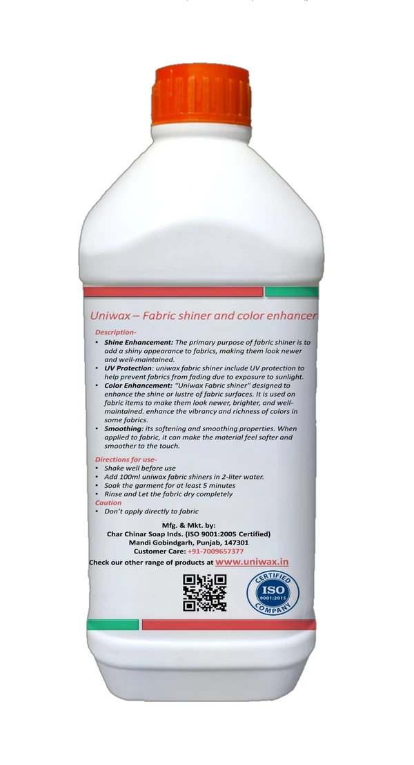 Fabric shiner / color enhancer / Saree polish uniwax - 1 kg