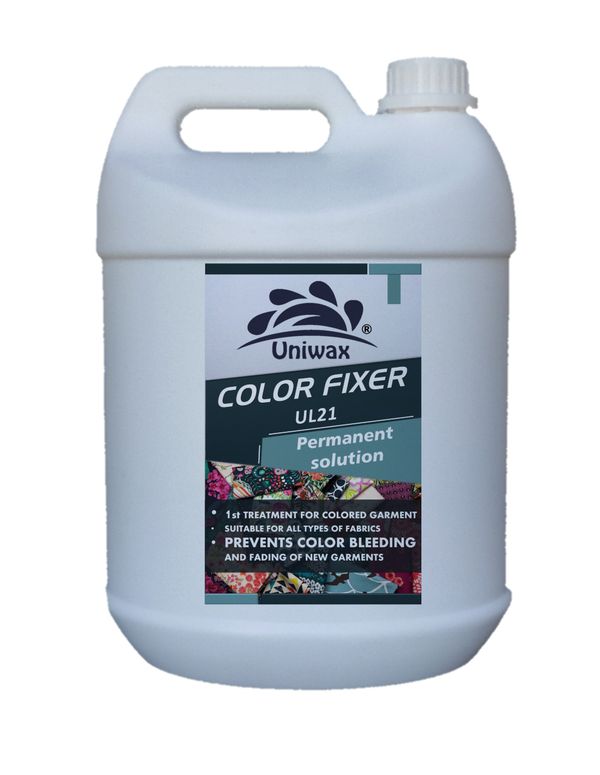 fabric color fixer /  fabric dye fixer / Color Binder / UL21 For Silk, Cotton, Georgette and all Fabric - 5 liter