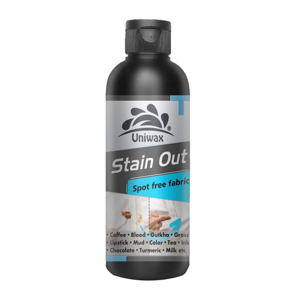 uniwax Stain out for tea coffee, pan masala, colour, black spot, food stain remover for cloth - 200ml
