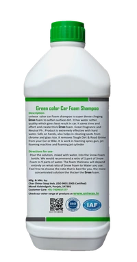 Uniwax color foam wash with wax colour foam car wash shampoo - 1kg, Green