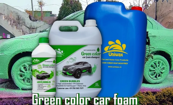 uniwax color car shampoo foam wash blue, green, pink, orange - 5kg each, 25kg total