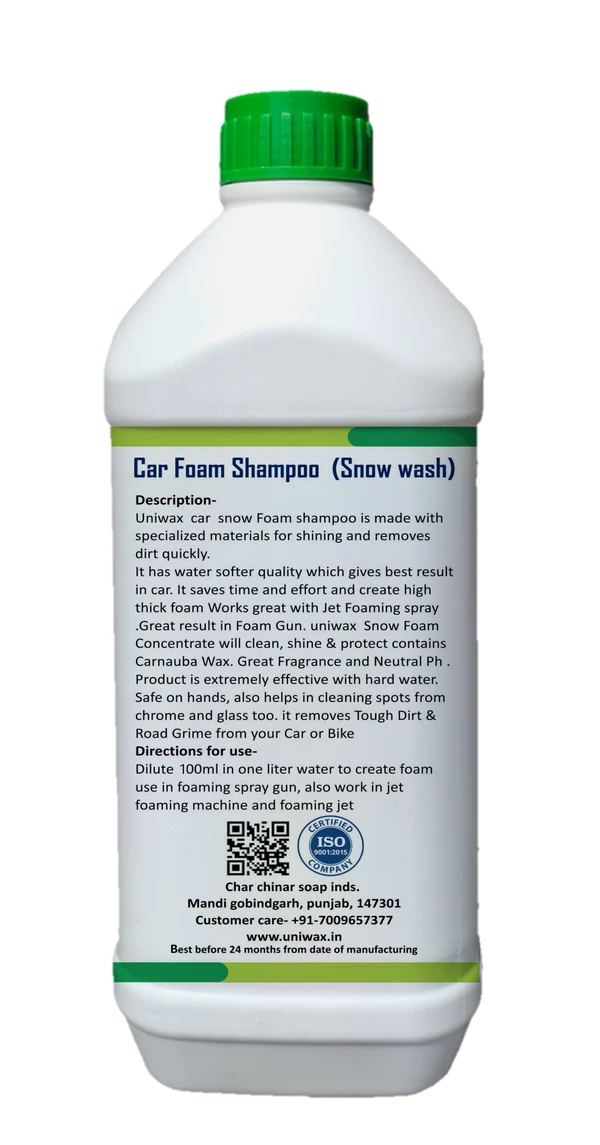 uniwax -snow foam shampoo With Wax Thick Foam - 1kg