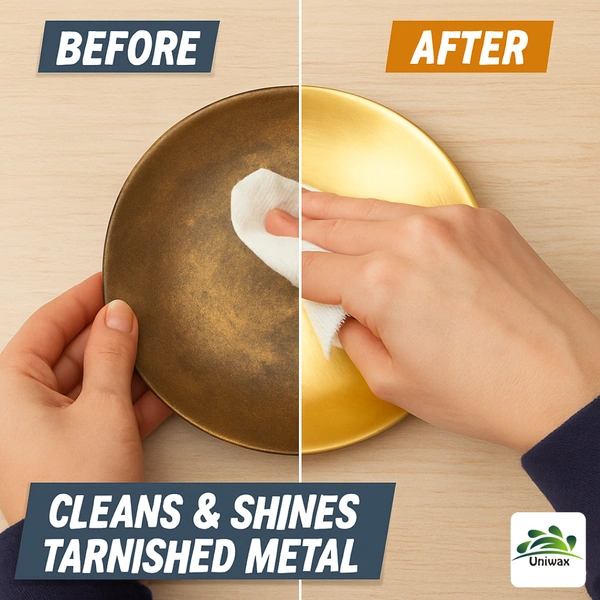 Uniwax Copper & Brass Cleaner – Instantly Removes Tarnish & Restores Shine – Gentle & Effective Metal Polish - 5kg