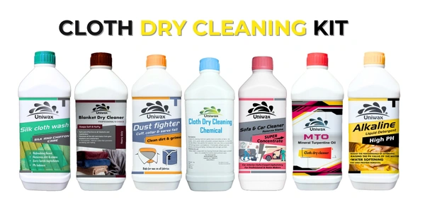 Cloth Dry Cleaning Chemical Kit (7in1) - 7 kg (Each Bottle 1 KG)