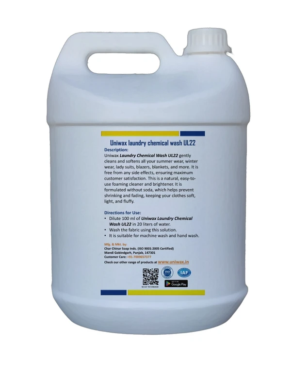 uniwax cloth dry cleaning chemical concentrate - 5kg