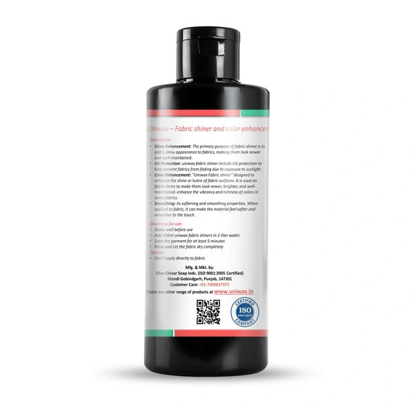 Fabric shiner / color enhancer / Saree polish uniwax - 200ml