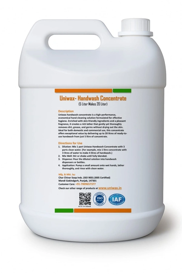  Liquid Handwash Concentrate, 5 Liter Makes 20 Liter | Germ Protection & Moisturizing Formula | Long-Lasting Fragrance - 5kg