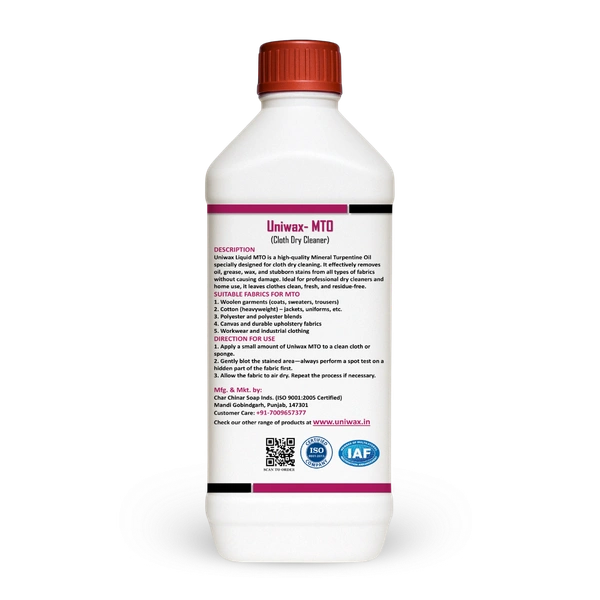 Uniwax Liquid MTO Mineral Turpentine Oil (Dry Cleaner) - 1 liter