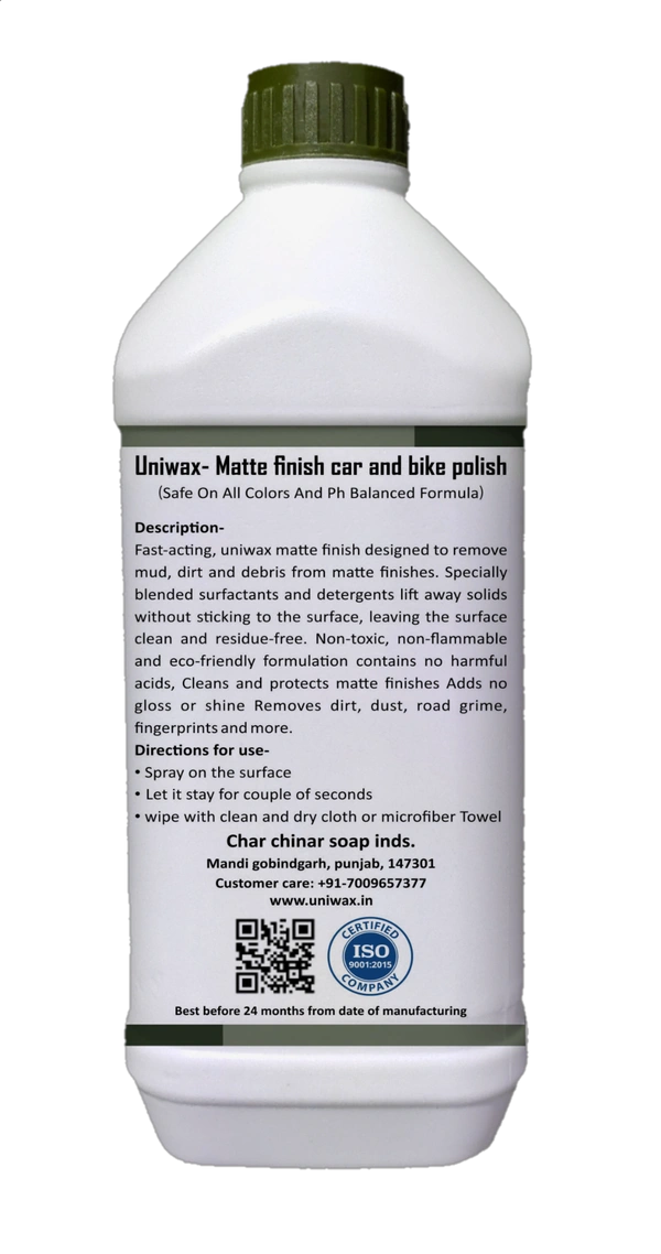 uniwax matte bike shampoo and polish combo  - 1-1kg each