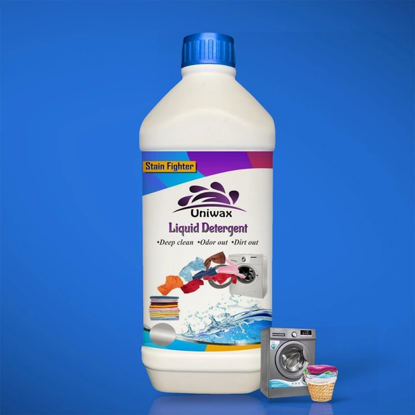 Uniwax Premium Liquid Detergent concentrated – Tough on Stains, Gentle on Clothes – Eco-Friendly, Long-Lasting Freshness - 1kg