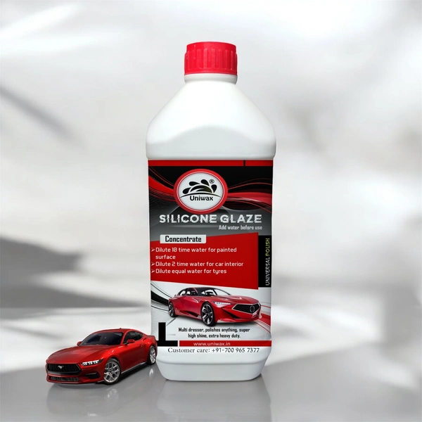 Uniwax Silicone Glaze Car Polish – High Gloss Shine & Protection for Paint, Plastic, Rubber & Leather – Water-Repellent & Long-Lasting Formula - 1 kg