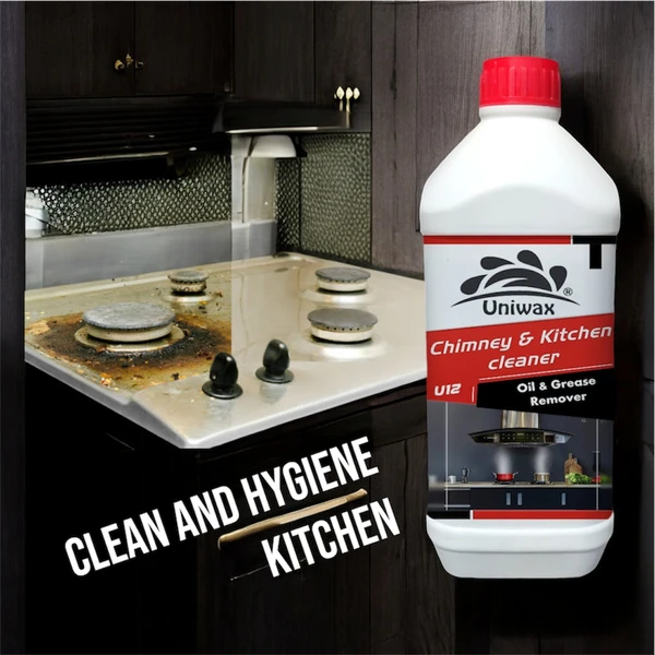 Uniwax Chimney and Kitchen Cleaner U12 remove tough grease, oil, and soot.