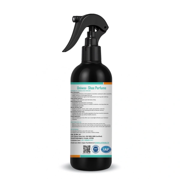 Uniwax Shoe Perfume / Odor remover instant shoe fresh spray perfect for gym shoes, sneakers, and boots - 200ml