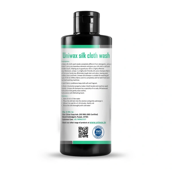 Uniwax Silk Cloth Cleaner / Chiffon Wash / Ladies Suit Shampoo - 200 ml