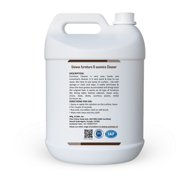 Uniwax- U14 Sunmica and Furniture Cleaner| Furniture Cleaner Liquid Spray - 5 kg