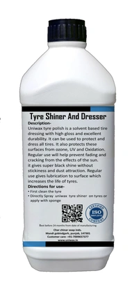 UniWax Tyre Polish – Long-Lasting Shine & Protection – Restores Faded Tires & Resists Dust - liquid
