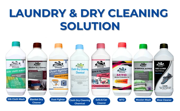 Uniwax Laundry and Dry Clean Solution Combo - 8 kg (Each Bottle 1 KG)