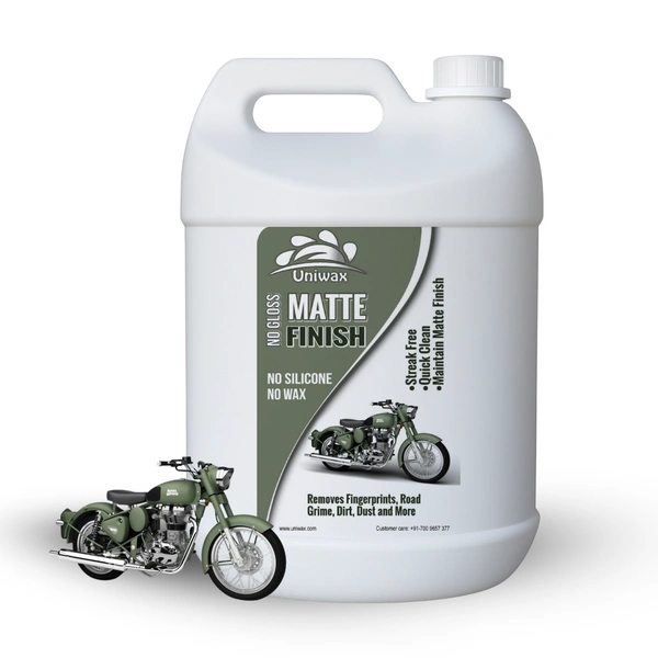 Uniwax Matte Paint Automotive Polish – Non-Glossy Finish Protector for Cars & Bikes – UV & Dust Resistant Formula - 5 liter