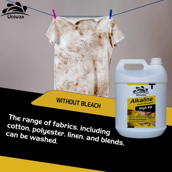 Alkaline liquid detergent- High PH stain remover, suitable for top load & front load washing machine. - 5 liter