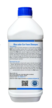 Uniwax Blue Foam Shampoo produces a thick, stable foam for superior cleaning. - 1kg