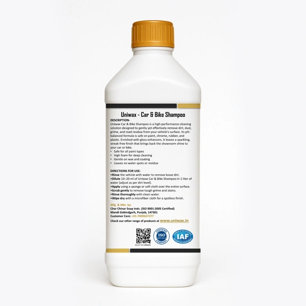 Car & Bike Shampoo – Deep Cleaning, Streak-Free Shine - 1kg