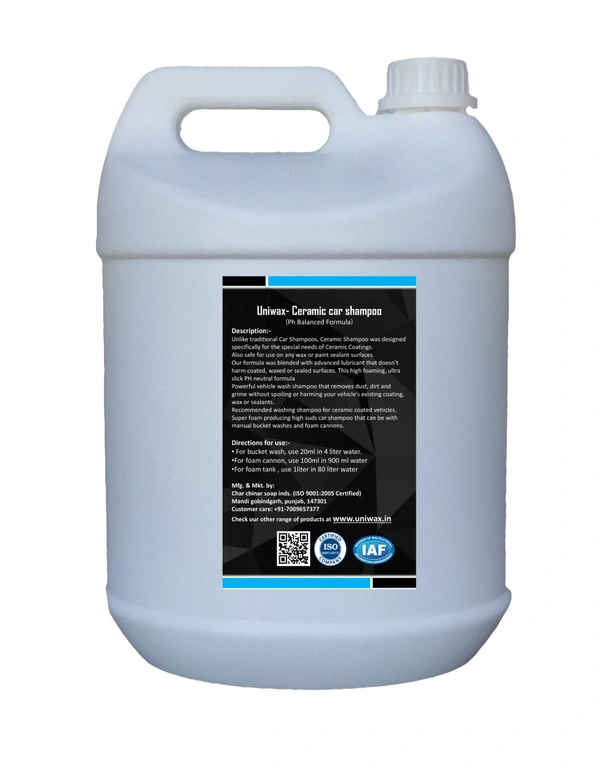 uniwax Premium Ceramic Car Shampoo – Ultra Shine & Protection - 5 kg