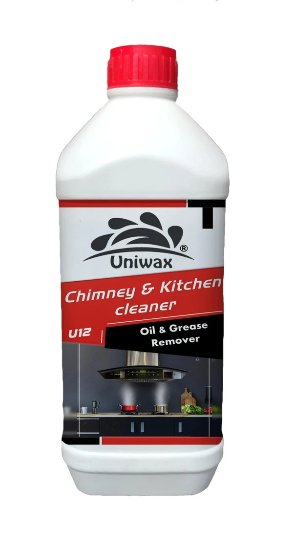 Uniwax Chimney and Kitchen Cleaner U12 remove tough grease, oil, and soot. - 1 liter