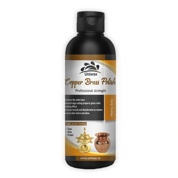 uniwax copper brass Uniwax Copper & Brass Cleaner – Instantly Removes Tarnish & Restores Shine – Gentle & Effective Metal Polish - 200ml