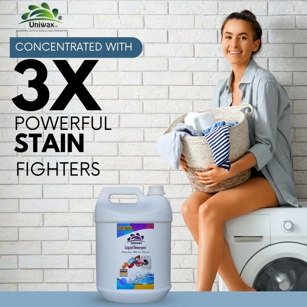 Uniwax Premium Liquid Detergent concentrated – Tough on Stains, Gentle on Clothes – Eco-Friendly, Long-Lasting Freshness - 5kg