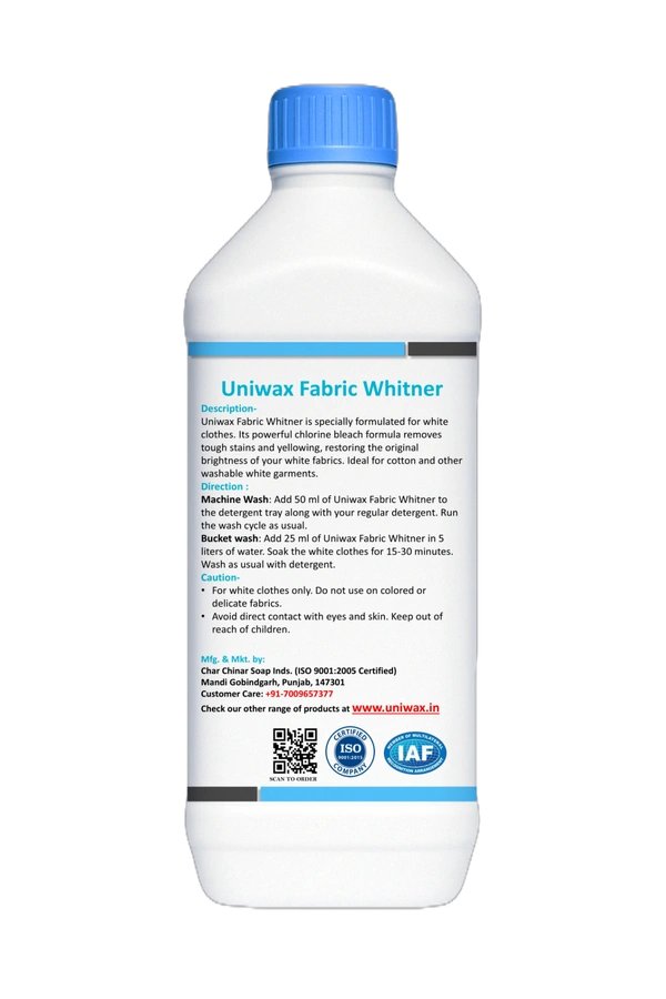 Uniwax Fabric ultra Whitener & Stain Remover  - 1 kg
